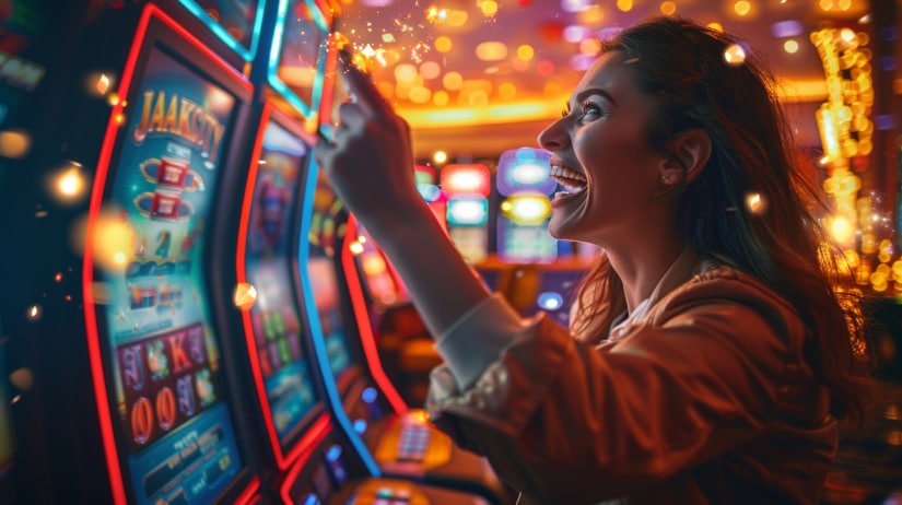 Bikini Paradise five-reel layout with payline symbols and multiplier indicators